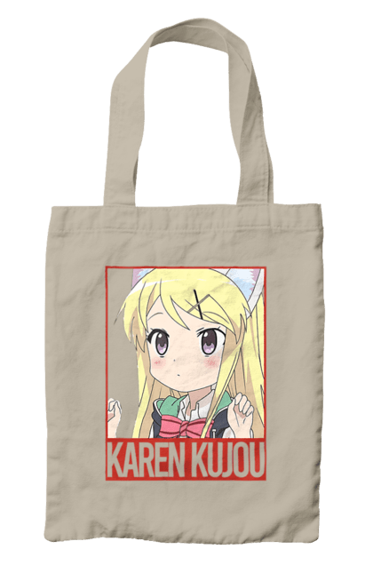 Bag with prints Kiniro Mosaic Karen Kujo. Anime, gold mosaic, karen, karen kujo, kiniro mosaic, kinmoza, manga. 2070702