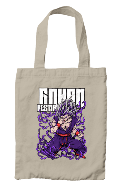 Bag with prints Dragon Ball Gohan. Anime, dragon ball, gohan, goku, manga, tv series, vegeta. 2070702