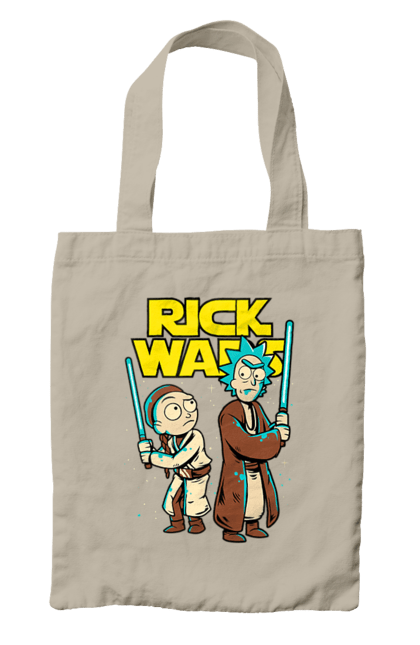 Сумка з принтом "Рік та Морті". Rick and morty, star wars, зоряні війни, мультфільм, наукова фантастика, пригоди, рік, рік і морті, трагікомедія, чорний гумор. 2070702