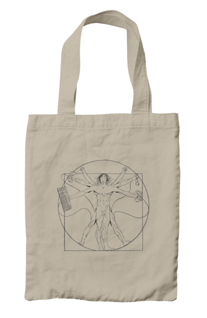 Сумка з принтом "Програміст Да Вінчі". Ай ті, айтішник, код, програміст, хакер. 2070702