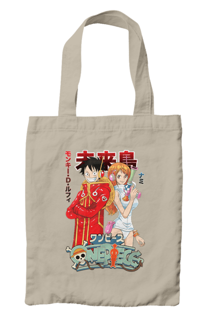 Bag with prints One Piece Nami and Luffy. Anime, cat burglar, manga, nami, one piece, straw hat pirates. 2070702