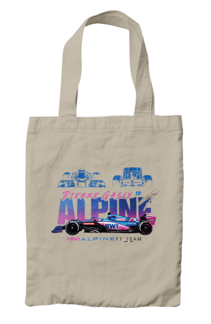 Bag with prints Alpine F1 Team. Alpine, alpine f1 team, auto, automobile, bwt, car, racing car. 2070702