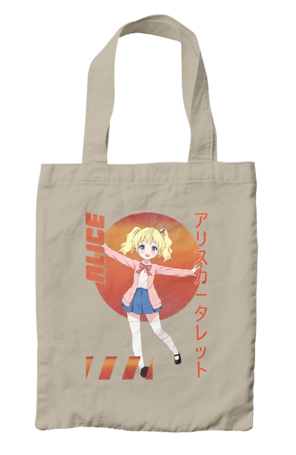 Bag with prints Kiniro Mosaic Alice Cartelet. Alice, alice cartelet, anime, gold mosaic, kiniro mosaic, kinmoza, manga. 2070702