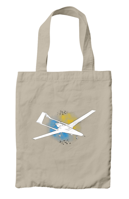 Сумка з принтом "Товариш байрактар". Акварель, байрактар, небо, славаукраїні, україна. 2070702