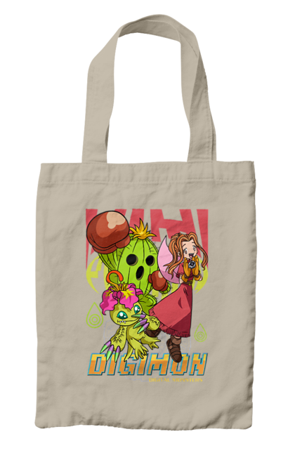 Bag with prints Digimon Mimi Tachikawa. Anime, bandai, digimon, digital monsters, manga, media franchise, mimi tachikawa, virtual pets. 2070702
