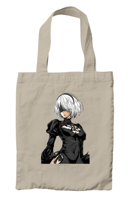 Bag with prints Nier: Automata 2B. Character, executioner, game, nier: automata, platinum games, video game, yorha. 2070702