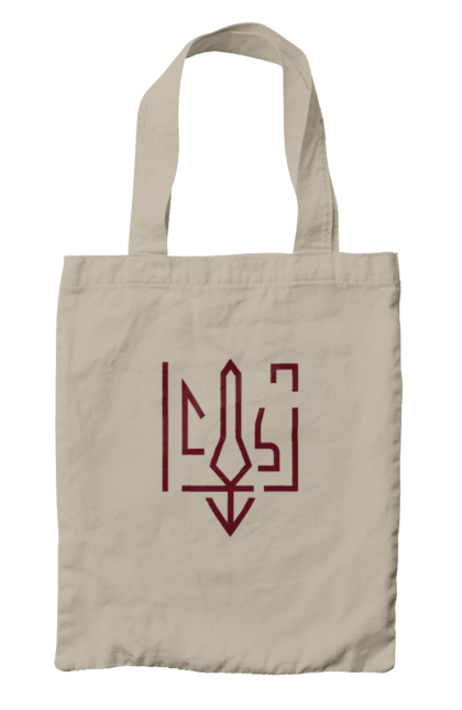 Сумка з принтом "Тризуб мінімалізм". Герб, герб україни, патріотичне, україна, українська символіка, українське. 2070702