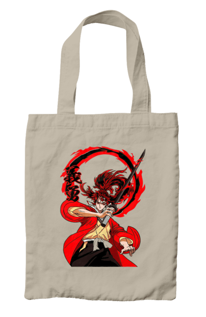 Bag with prints Demon Slayer Yoriichi Tsugikuni. Anime, demon slayer, manga, tsugikuni, yoriichi, yoriichi tsugikuni. 2070702