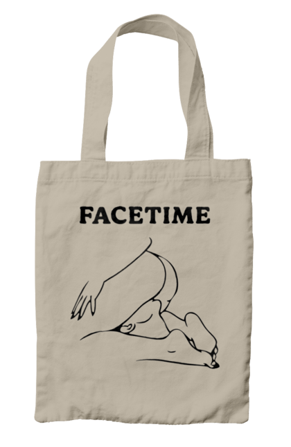 Сумка з принтом "Фейстайм". Вульгарна, гумор, прикольна, смішна, фейстайм. 2070702