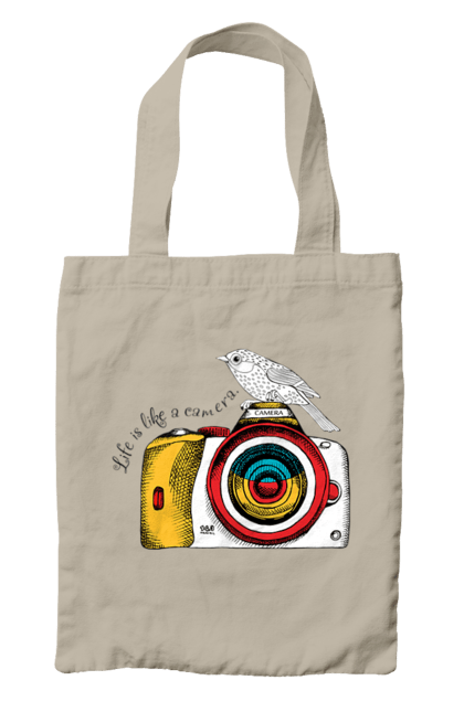 Сумка з принтом "Фотоапарат І Пташка". Камера, пташка, фотоапарат, фотограф. 2070702
