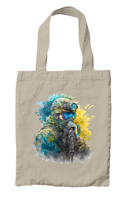 Сумка з принтом "Снайпер ЗСУ". Армія, зсу, прапор україни, символи україни, снайпер, солдат, україна. 2070702