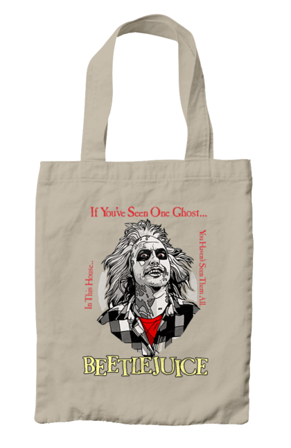 Bag with prints Beetlejuice. Beetlejuice, comedy, ghost, horror, movie, tim burton, warner bros. 2070702