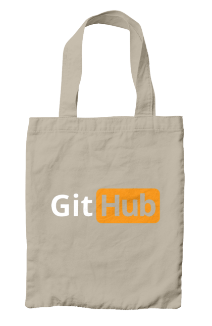 Сумка з принтом "Гіт Хаб". Айті, айтішник, гіт хаб, для айтішника, для програміста, подарунок айтішнику, подарунок програмісту, програміст, розробник. 2070702