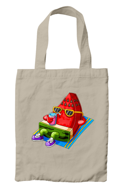 Сумка з принтом "Кавун П'є Коктейль". Кавун, коктейль, літо. 2070702
