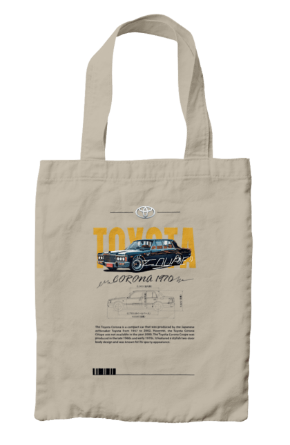 Bag with prints Toyota Corona. Auto, automobile, car, corona, toyota, toyota corona. 2070702