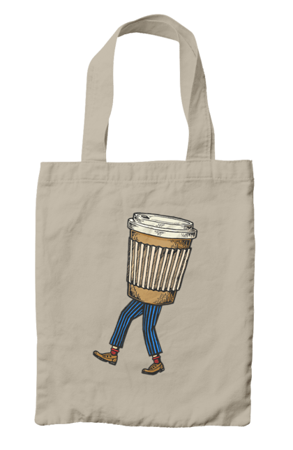 Сумка з принтом "Людина Кава". Кава. 2070702