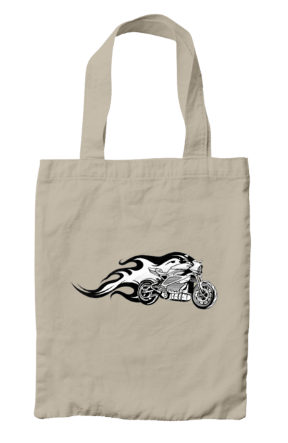 Сумка з принтом "Мотоцикл Вогонь". Мото, мотоцикл, огонь. 2070702