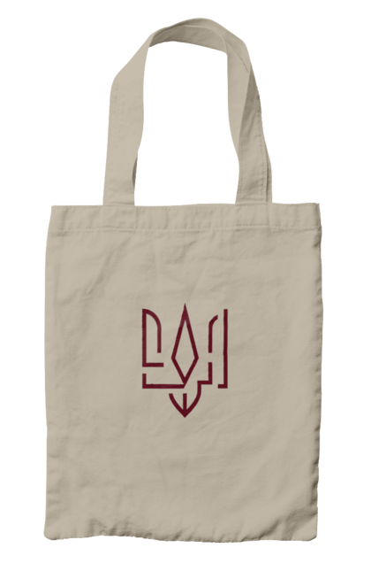 Сумка з принтом "Тризуб мінімалізм". Герб, герб україни, патріотичне, україна, українська символіка, українське. 2070702