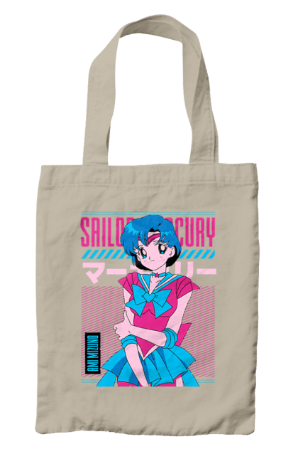 Сумка з принтом "Сейлор Мун Меркурій". Ami mizuno, sailor mercury, sailor moon, амі мідзуно, аніме, драма, махо-сьодзьо, сейлор меркурій, сейлор мун, серіал. 2070702