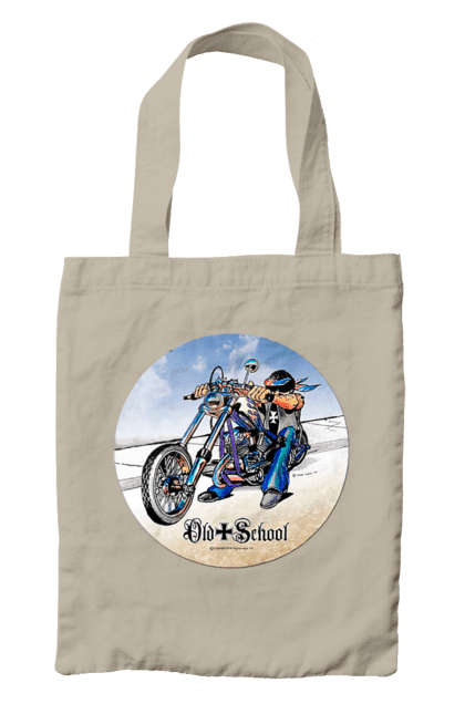 Сумка з принтом "Old school". Авто мото, виконавці, мотоцикл, музична група, рок група, старе загартування. 2070702