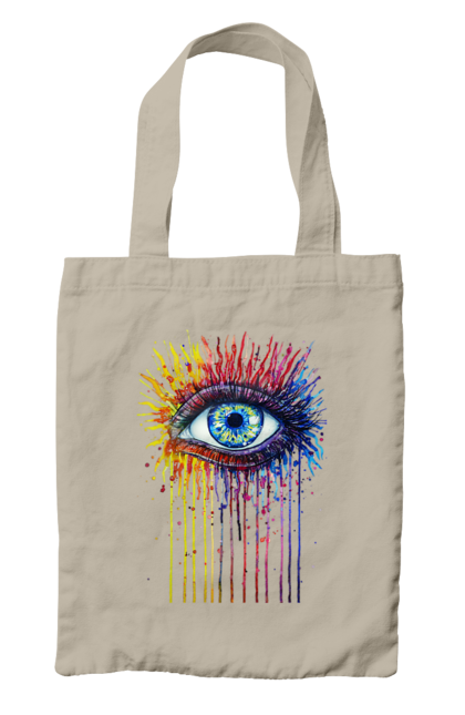 Сумка с принтом Красочно Течет Глаз. Глаз, краски. 2070702
