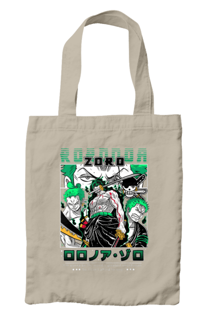 Bag with prints One Piece Zoro. Anime, manga, one piece, roronoa zoro, straw hat pirates, swordsman, zoro. 2070702