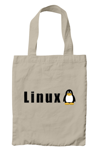 Сумка з принтом "Linux". Linux, адміністратор, айті, айтішник, безкоштовна, безкоштовно, вільна, доступність, комерційна, незалежність, операційна система, ос, пінгвін, програміст, програмне забезпечення, свобода, сервер, сисадмін, система, системний адміністратор, софт, текст, чорний. 2070702