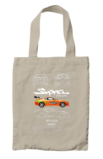 Сумка з принтом "Toyota Supra". Supra, toyota, toyota supra, авто, автомобіль, спортивна машина, спорткар, тойота, японія. 2070702