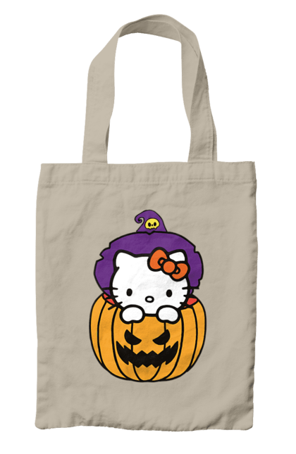 Сумка з принтом "Хелло Кітті Хелловін". Halloween, hello kitty, witch, бренд, відьма, кіт, кошеня, персонаж, хелло кітті, хелловін. 2070702