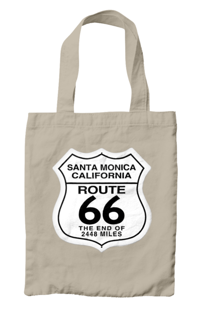 Сумка з принтом "Route 66". Байк, байкер, байкер клуб, брат, брати, брутал, гарячий асфальт, гарячий кінь, гарячий стрижень, дорога 50, дорога 66, дорога 80, дороги америки, дороги україни, жага швидкості, клуб байкерів, мотоцикл, мотоцикліст, справжній чоловік, чувак, швидкість. 2070702