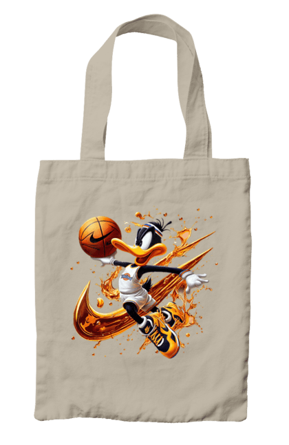 Сумка з принтом "Даффі Дак Nike". Daffy duck, looney tunes, merrie melodies, nike, warner brothers, даффі дак, качка, мультфільм. 2070702