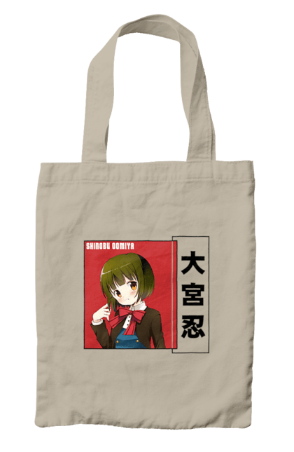 Bag with prints Kiniro Mosaic Shinobu Omiya. Anime, gold mosaic, kiniro mosaic, kinmoza, manga, shinobu, shinobu omiya. 2070702