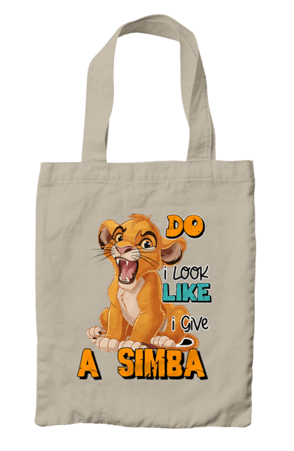 Сумка с принтом Король Лев Симба. Lion king, simba, животное, король, лев, мультик, мультфильм, симба. 2070702