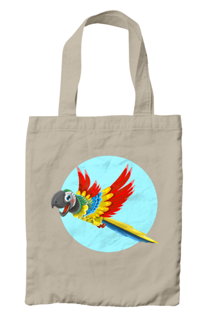 Сумка з принтом "Папуга". Барвистий папуга, какаду, кольоровий папуга, папуга, що летить. 2070702
