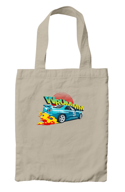 Сумка з принтом "Авто". Авто, вогонь, вулиці, денги, дрифт, спорт, спортивне авто, швидкість. 2070702