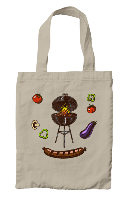 Сумка з принтом "Барбекю Сосиска". Барбекю, гриль, смажити, сосиска. 2070702