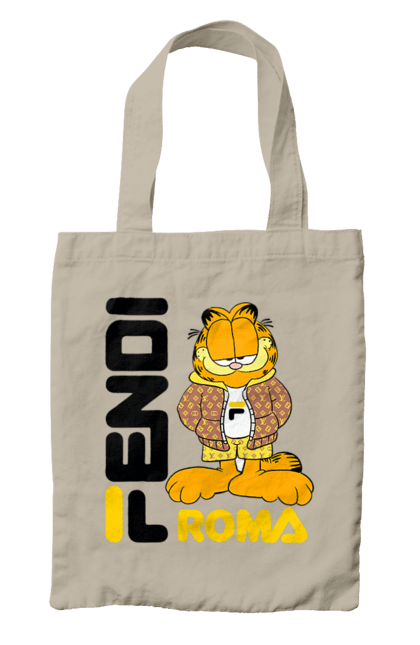 Сумка з принтом "Fendi Гарфілд". Fendi, garfield, бренд, будинок моди, гарфілд, італія, люкс, мода, сумка, фенді. 2070702