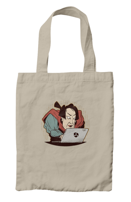 Сумка з принтом "Ніндзя програміст". Angular, c, css, html, it, javascript, jquery, php, python, react, svelt, vue, айтишник, айті, гумор, код, кодувати, прогер, програміст, програмісти, ти ж, ти ж програміст, тиж програміст. 2070702