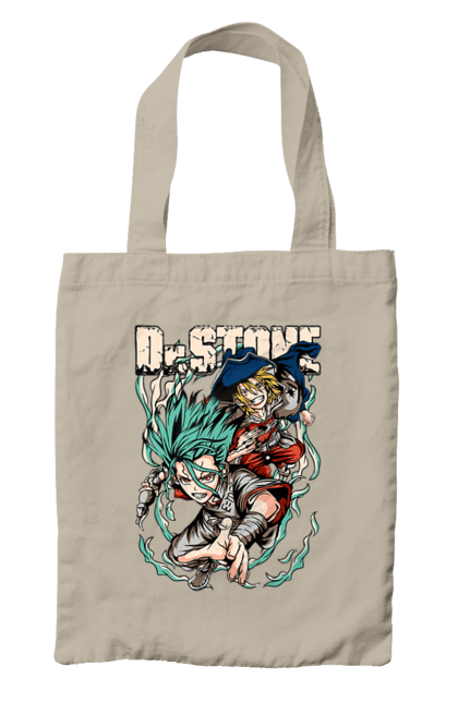 Сумка з принтом "Dr. Stone Сенку та Рюсуй". Dr. stone, ryuusui, ryuusui nanami, senku, аніме, доктор стоун, ісіґамі, ісіґамі сенку, манга, рюсуй нанамі. 2070702