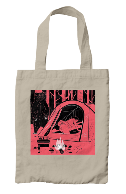 Сумка з принтом "69 В Палатці". 69, ведмідь, ліс, палатка, секс. 2070702