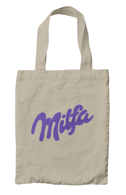 Сумка з принтом "Milfa". Гумор, для жінок, жіноча, меми, мілка, мілфа, прикол, смішне, смішні. 2070702