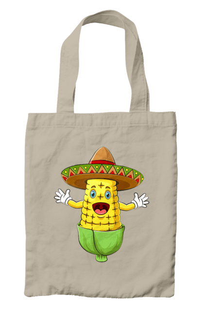 Сумка з принтом "Кукурудза Сомбреро". Їжа, кукурудза, сомбреро. 2070702