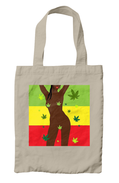 Сумка с принтом Голая Девушка И Конопля. 18, голая, конопля, курить, сиськи. 2070702