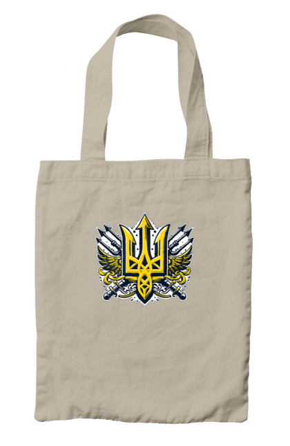 Сумка з принтом "Символіка україни". Герб, патріотичні зображення, символіка, тризуб, україна. 2070702