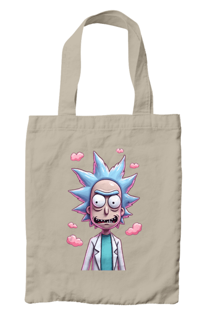 Сумка с принтом Рик и Морти. Rick and morty, мультфильм, научная фантастика, приключения, рик, рик и морти, сериал. 2070702