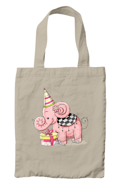 Сумка з принтом "Слоник з подарунками". День народження, подарунки, слон, слоник. CustomPrint.market