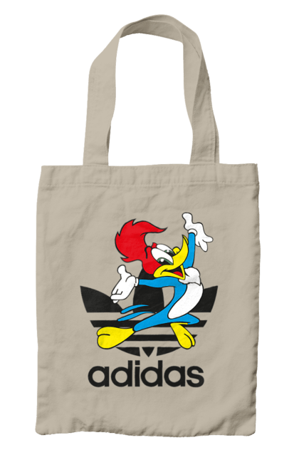 Сумка с принтом Adidas Вуди Вудпекер. Adidas, woody woodpecker, адидас, вуди, вуди вудпекер, дятел вуди, мультсериал. 2070702