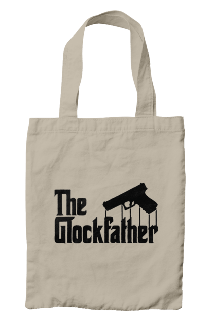 Сумка з принтом "The GlockFather". Gangster, glockfather, godfather, godfather reference, вогнепальна зброя, гангстер, глок, зброя, пістолет, пістолет. 2070702