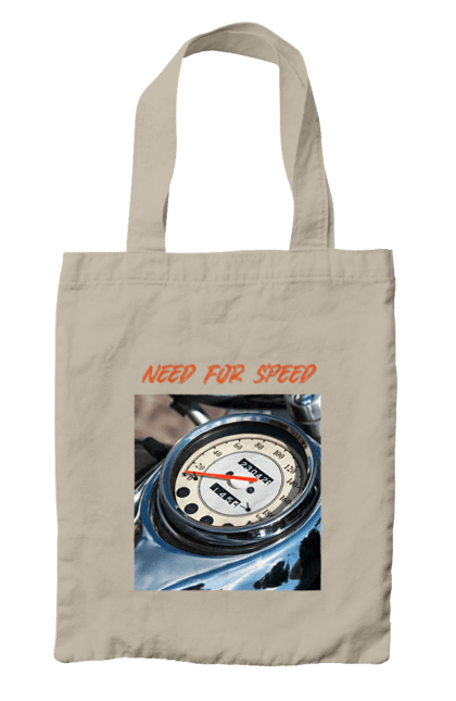 Сумка з принтом "Мото 3". Байкер, дорогая, мотоцикл, ретро, скорость, спидометр, стиль жизни. 2070702