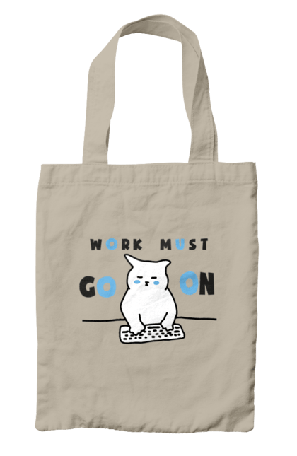 Сумка з принтом "Робота не вовк". Айті, кіт, коти, котики, робота. 2070702